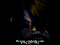 Sister sucks brother in the family room